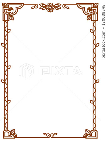 Retro Art Deco Frame 04 (Brown) 120088848