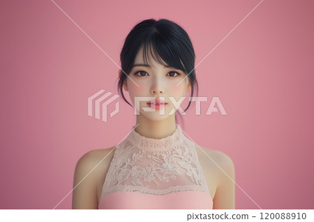AI-generated image: Dressed-up female model 120088910