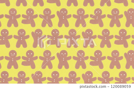 Gingerbread Man Pattern 01 (Yellow) 120089059