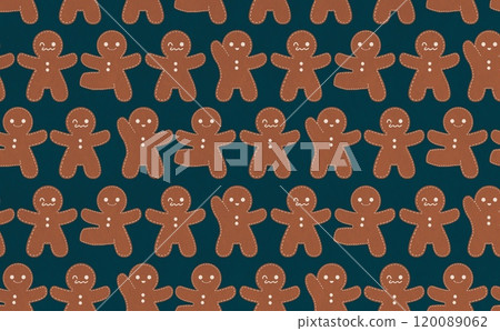 Gingerbread Man Pattern 02 (Green) 120089062