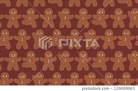 Gingerbread Man Pattern 02 (Brown) 120089063