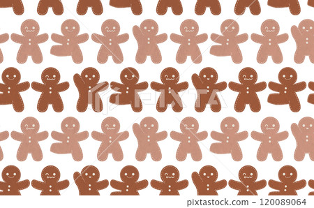 Gingerbread Man Pattern 03 120089064