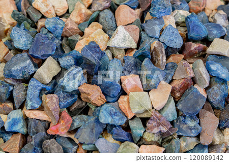 Colorful rough gemstones. Background colorful raw Colorful rough gemstones. Background colorful raw 120089142