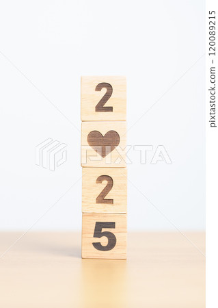 Happy New Year 2025 with heart block for health care, love, organ donation, resolution, charity, happy family, wellbeing and insurance concepts Happy New Year 2025 with heart block for health care, love, organ donation, resolution, charity, happy family, wellbeing and insurance concepts 120089215