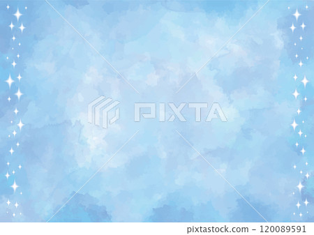 水彩風格的藍色背景，左右閃爍 120089591