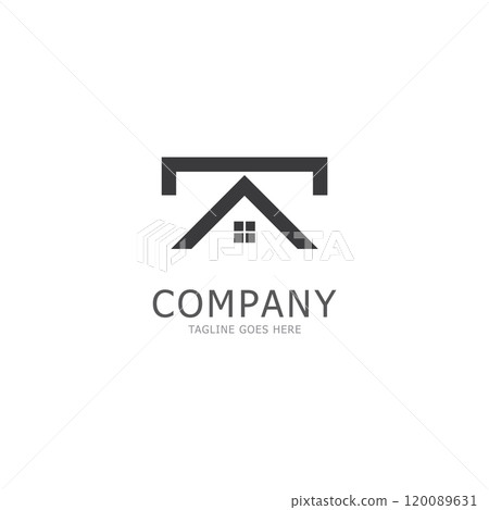 Home logo design with concept letter K Home logo design with concept letter K 120089631