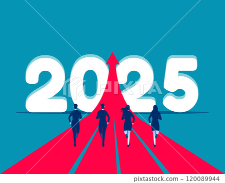 People running to 2025. Start up a new to goal 120089944
