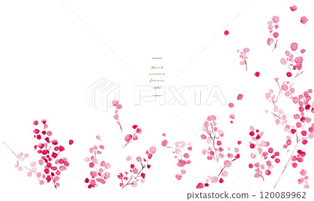 Watercolor painting. A watercolor-style vector illustration for the New Year. Illustration of a Christmas berry. A watercolor painting of red berries. Plants 120089962