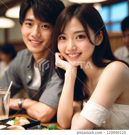 照片素材（高解析度，付費） 情侶像約會的夫妻 120090120