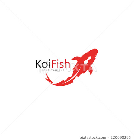 koi fish logo design vector template 120090295