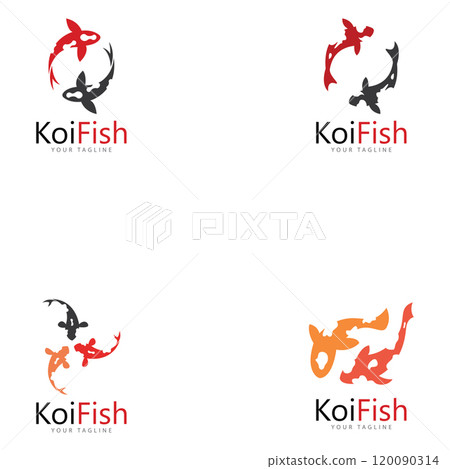 koi fish logo design vector template koi fish logo design vector template 120090314