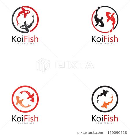 koi fish logo design vector template koi fish logo design vector template 120090318