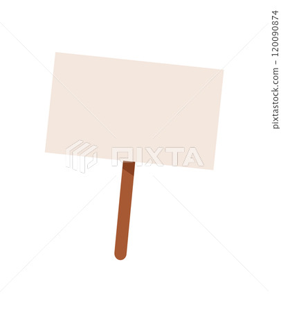 Cardboard blank sign, strike flag and support sign for person to hold, for people parade demonstration poster, revolution banner and empowerment board, election campaign or vote rally board template Cardboard blank sign, strike flag and support sign for person to hold, for people parade demonstration poster, revolution banner and empowerment board, election campaign or vote rally board template 120090874
