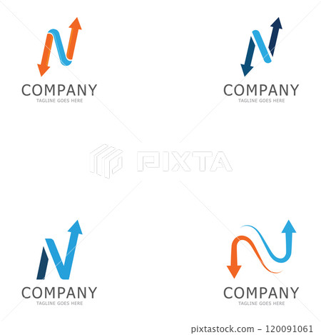 N letter arrow template vector illustration design N letter arrow template vector illustration design 120091061