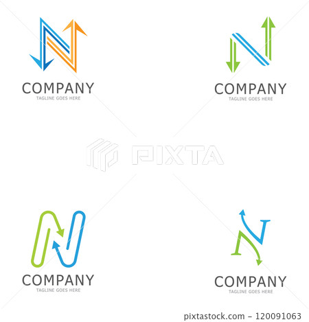 N letter arrow template vector illustration design N letter arrow template vector illustration design 120091063