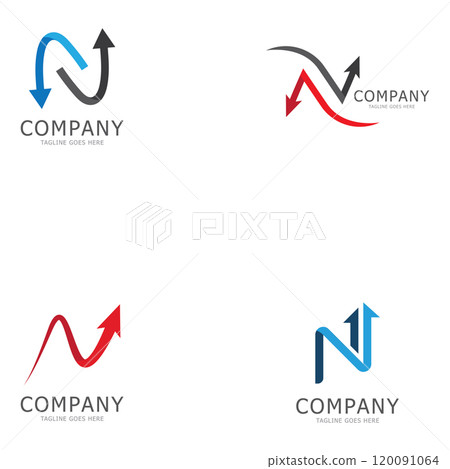 N letter arrow template vector illustration design N letter arrow template vector illustration design 120091064