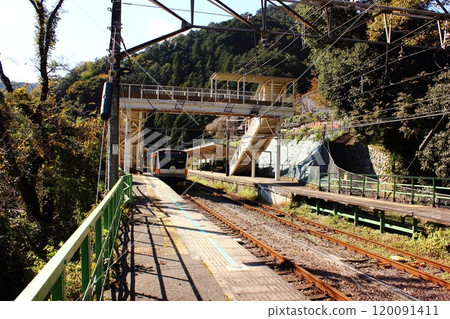 沐浴在燦爛陽光下的青梅線鳩之巢站出發的奧多摩號列車(3) 沐浴在燦爛陽光下的青梅線鳩之巢站出發的奧多摩號列車(3) 120091411