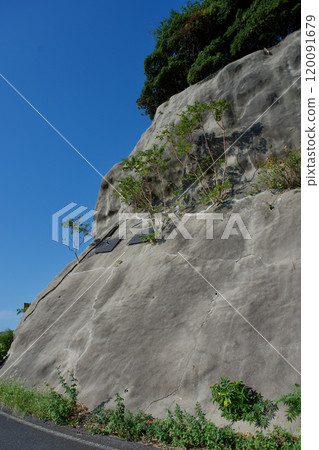 The state of the mountain after construction to prevent landslides The state of the mountain after construction to prevent landslides 120091679