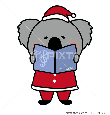 Koala singing at Christmas 120091728