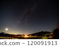The Milky Way and the moon collide in autumn over the Yatsugatake Mountains 120091913