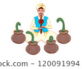 Snake charmer/Snake year New Year's card material 120091994