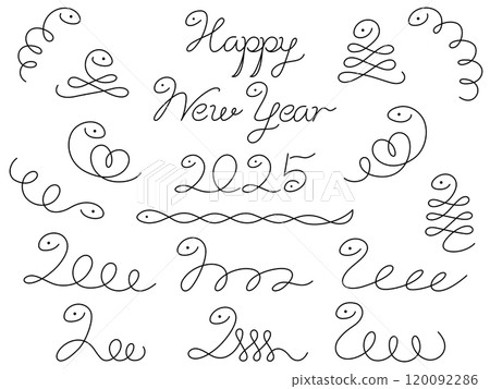 蛇年新年線條裝飾套裝 120092286