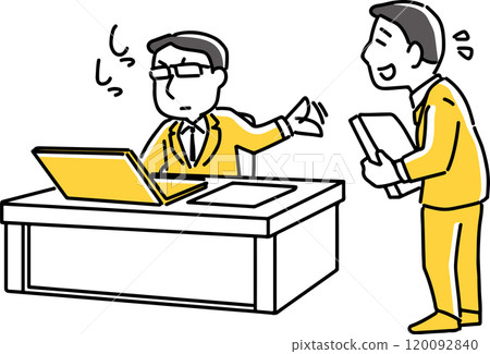 A businessman who doesn't listen to people who come to him for advice A businessman who doesn't listen to people who come to him for advice 120092840