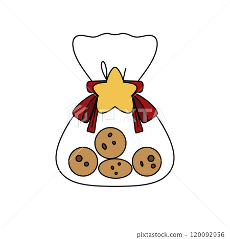 A bag of cookies with a star on it 120092956