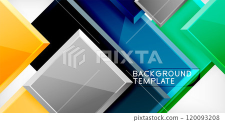 Colorful squares and rectangles. Vector Illustration For Wallpaper, Banner, Background, Card, Book Illustration, landing page 120093208