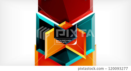 Vector 3d arrow techno design template 120093277