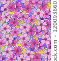 Pink and white kaleidoscope, beautiful geometric pattern 120093660