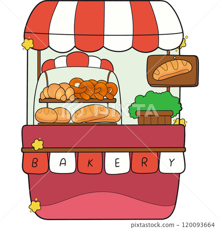 The illustration of a bakery The illustration of a bakery 120093664