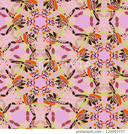 Abstract flower blooming design. Pattern with floral seamless. Grunge textured abstract art vector with flower and plants. Vector illustration 120093757
