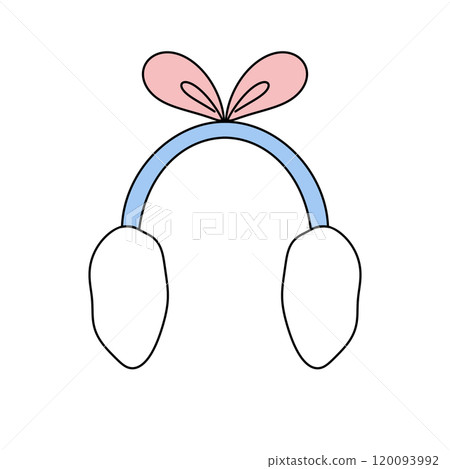 A blue and pink headband with a pink bunny on it 120093992