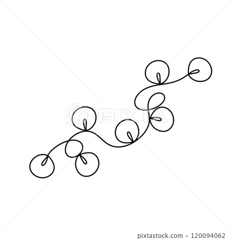 A black and white drawing of a string of lights 120094062