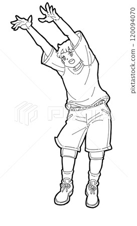 一個男孩玩積木的插圖 120094070