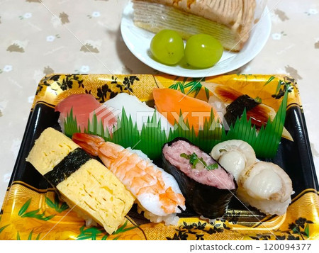 Festive nigiri sushi 120094377