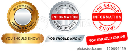 You should know stamp information news update guide sharing colorful badge seal label banner sticker emblem design icons set collection You should know stamp information news update guide sharing colorful badge seal label banner sticker emblem design icons set collection 120094439