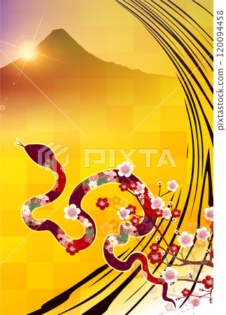 蛇新年賀卡生肖背景 蛇新年賀卡生肖背景 120094458