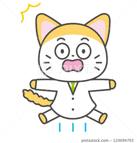 Surprised cat doctor icon illustration character 120094703
