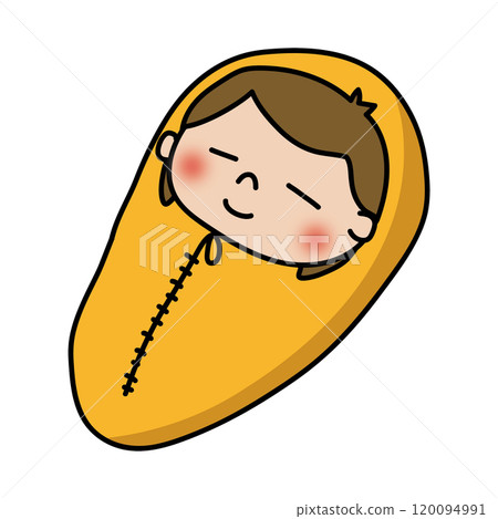 Girl sleeping in a sleeping bag at camp Girl sleeping in a sleeping bag at camp 120094991