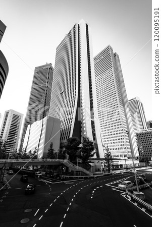 Nishi-Shinjuku New City Pedestrian Bridge Underpass Intersection and Skyscrapers 2024.11 b-5 Monochrome Nishi-Shinjuku New City Pedestrian Bridge Underpass Intersection and Skyscrapers 2024.11 b-5 Monochrome 120095191