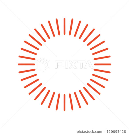 Line drawing circular frame - Juicy orange (bright orange) Line drawing circular frame - Juicy orange (bright orange) 120095428