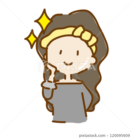 皮膚光滑，柔軟可愛的女孩 120095609