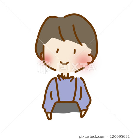 短髮可愛女孩 120095631