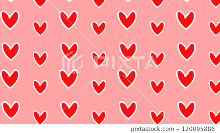 可愛的心壁紙無縫的插圖 120095886