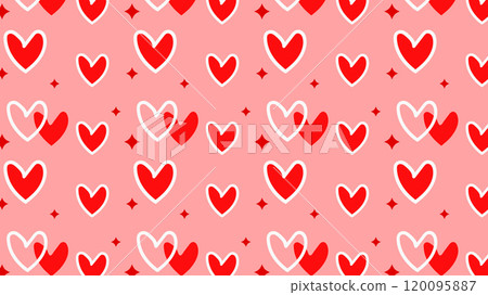 可愛的心無縫圖案圖 120095887