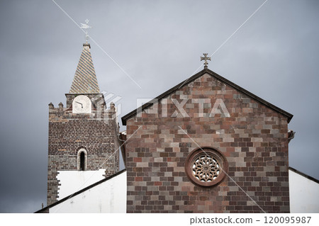 Exterior shot of Funchal cathedral, Madeira, Portugal Exterior shot of Funchal cathedral, Madeira, Portugal 120095987