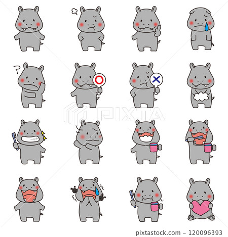 可愛的河馬套裝 120096393