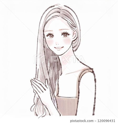 Illustration material of women and girls 120096431